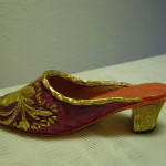 коллекция сувенирная, Позолоченная туфелька-сабо