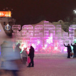 Екатеринбург. Ледовый городок. Логотип зимних Олимпийских игр 2014