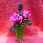 Цветы из бисера Роза, бисерное плетение цветов, цветы из бисера, бисероплетение цветов