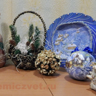 Новогоднее украшение - корзиночка «Подарки Зимнего Леса» своими руками