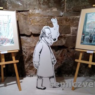 Графическое изображение П.П.Бажова в исполнении художника Алексея Рыжкова